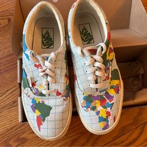 VANS sneakers ERA “Save our planet” world map women’s size 8 / men’s 6.5 w box!